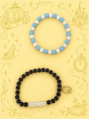 Cinderella-Inspired Dream Stretch Bracelet Set of 2